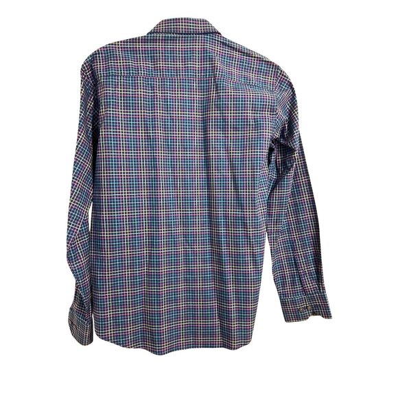 Bugatchi Shaped Fit Shirt Men's Check Print Button Up Long Sleeve Multicolor L - Picture 7 of 16